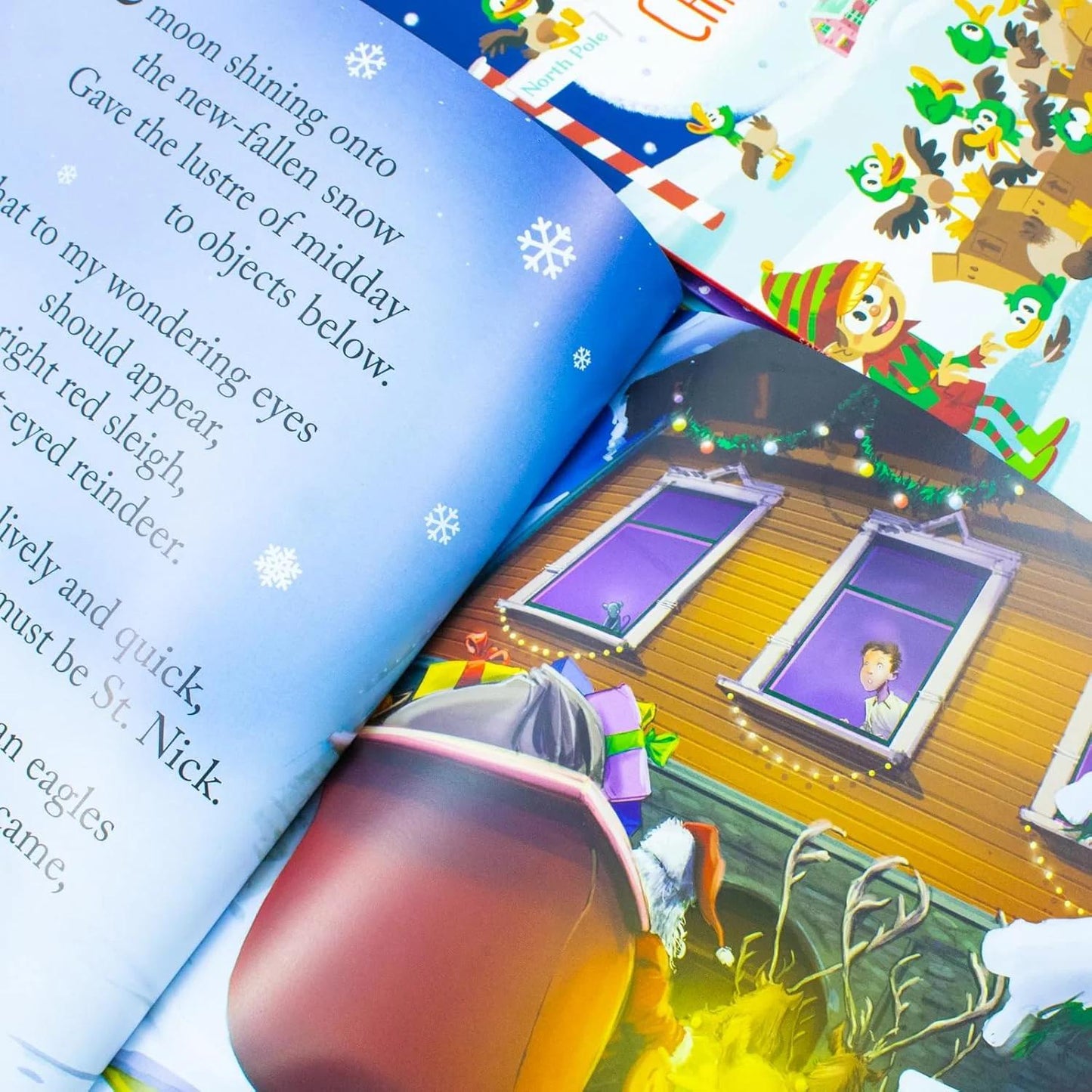 Santa'S Big Pack of Christmas Stories 10 Book Collection Set Christas Carol, Baby Bear, The Elf Next Door, Dino Claus, The Night Before Christmas