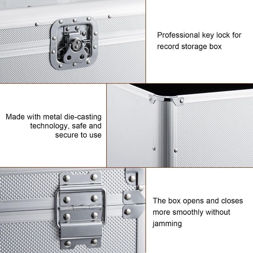 7-Inch Vinyl Record Case - Lockable 200-Disc Box