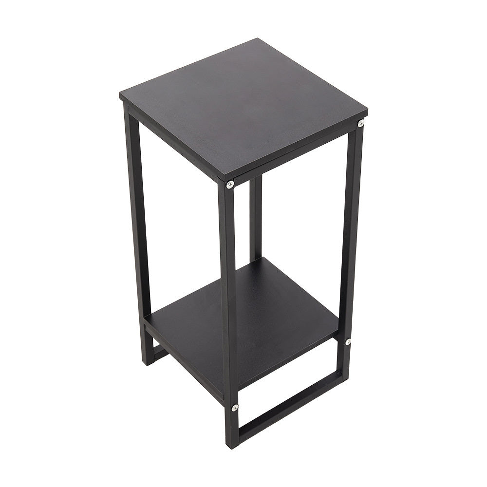 1 Pack, 2-Tier Versatile Metal Plant Stand - Space-Saving Indoor/Outdoor Multi-Layer Potted Plant Rack - Ideal Home Decoration Organizer for Living Room, Balcony, and Bedroom with Sturdy Construction and Easy Assembly - Black/White