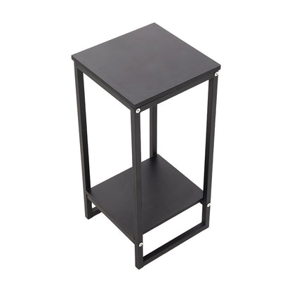 1 Pack, 2-Tier Versatile Metal Plant Stand - Space-Saving Indoor/Outdoor Multi-Layer Potted Plant Rack - Ideal Home Decoration Organizer for Living Room, Balcony, and Bedroom with Sturdy Construction and Easy Assembly - Black/White