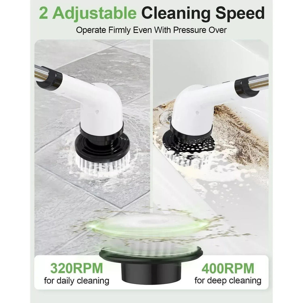 Electric Cleaning Brush with Rechargeable, Telescopic Handle - product gallery image 5