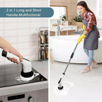 Electric Cleaning Brush with Rechargeable, Telescopic Handle - product gallery image 6