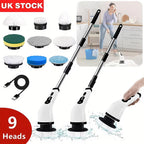 Electric Cleaning Brush with Rechargeable, Telescopic Handle