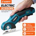 Electric Scissor with Rechargeable, Leather, Scissors Cordless Rechargeable USB Fabric - product gallery image 2
