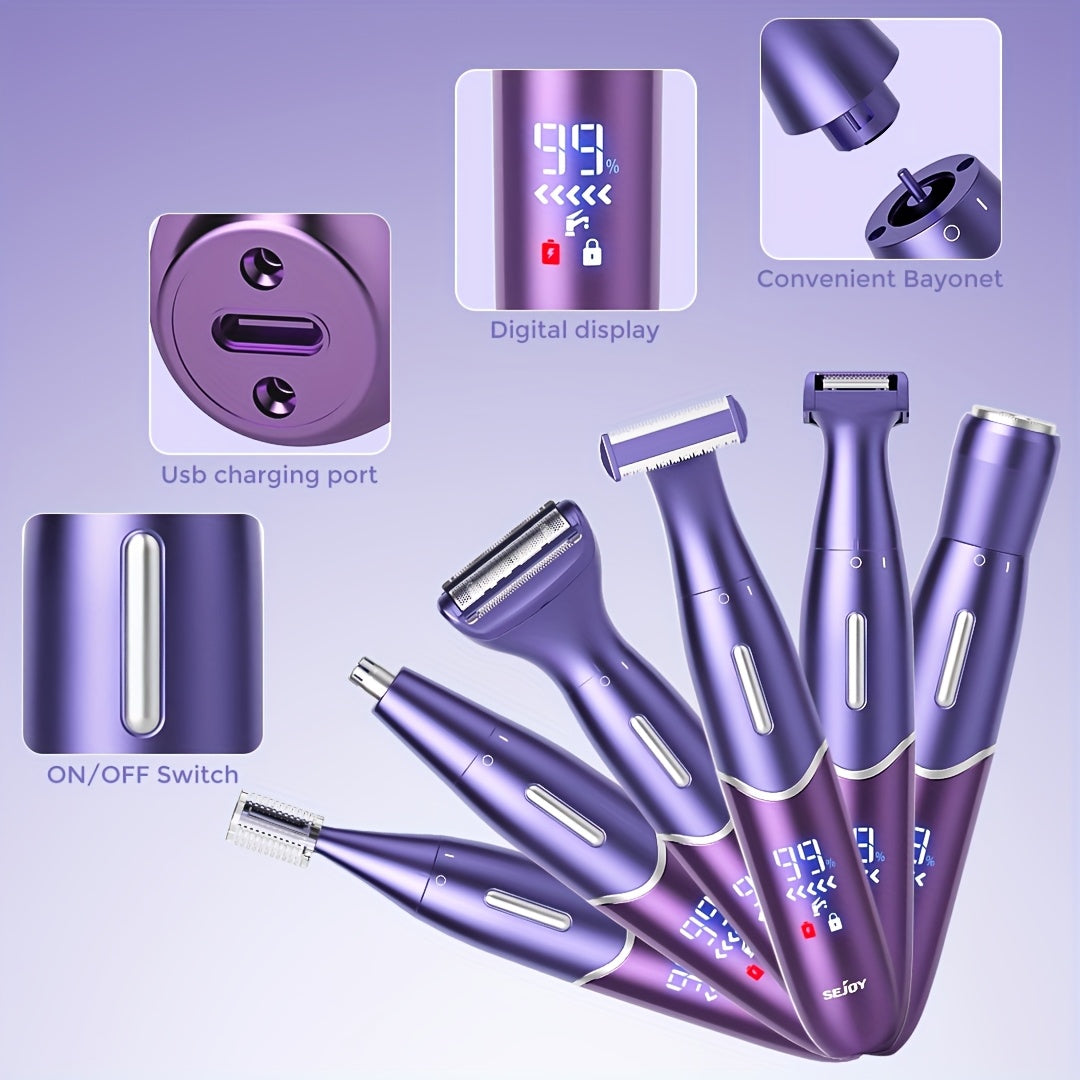 Electric Trimmer with 6-in-1 Bikini Women Body Hair Shaver - product gallery image 4