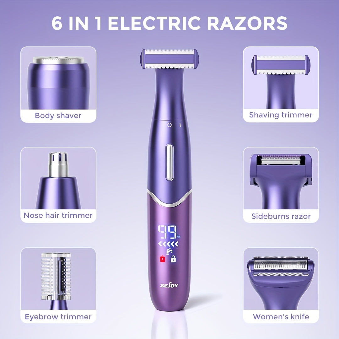 Electric Trimmer with 6-in-1 Bikini Women Body Hair Shaver - product gallery image 5