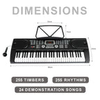 Electronic Keyboard with 61 Keys Piano Keyboard, 61-Key Teaching LCD Display Microphone - product gallery image 3