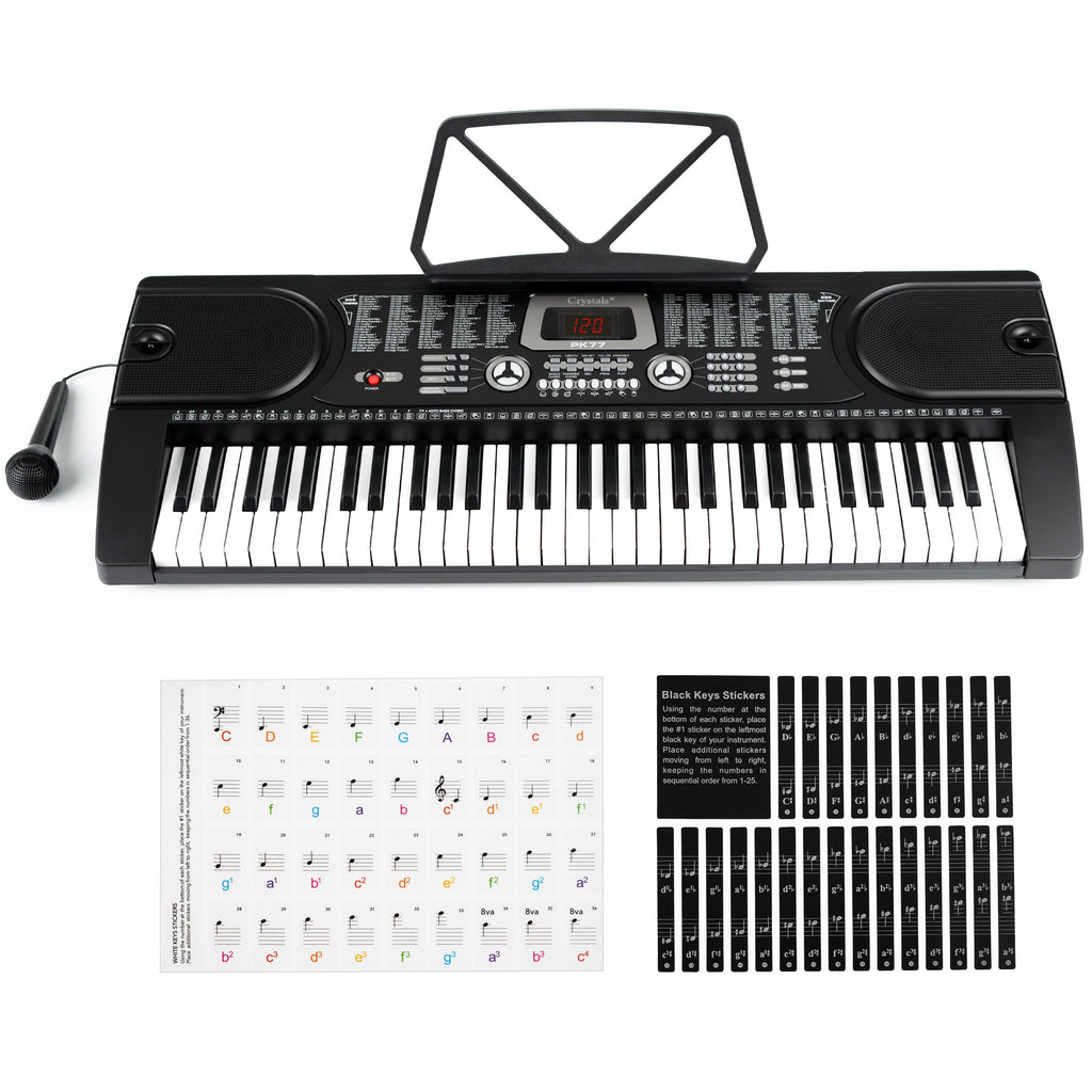 Electronic Keyboard with 61 Keys Piano Keyboard, 61-Key Teaching LCD Display Microphone - product gallery image 6