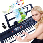 Electronic Keyboard with Key Piano Microphone LCD Display Portable - product gallery image 4