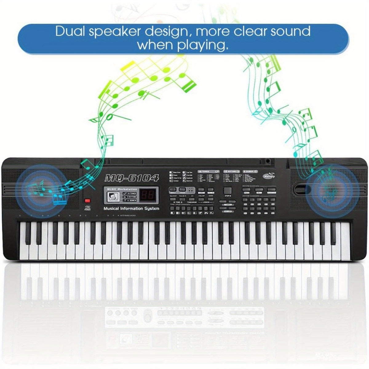 Electronic Keyboard with Key Piano Microphone, USB Battery Power - product gallery image 5