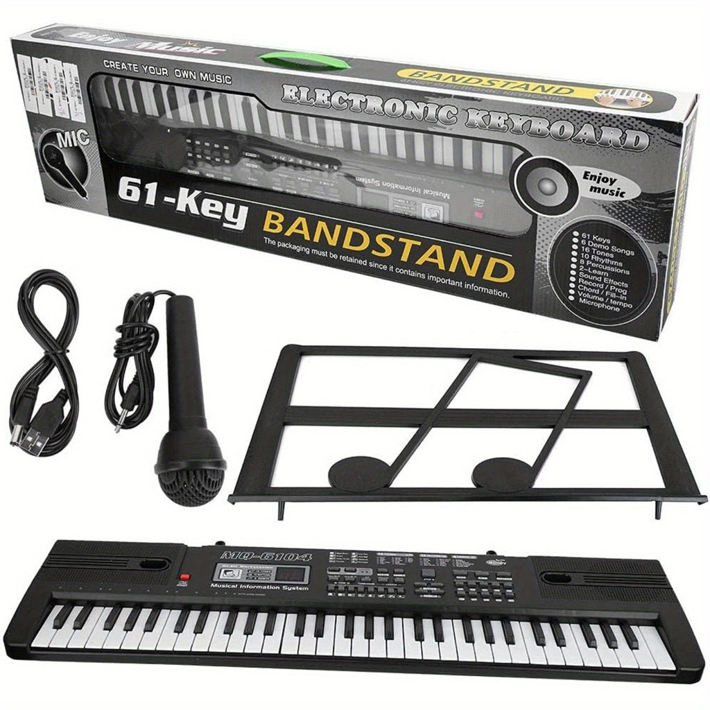 Electronic Keyboard with Key Piano Microphone, USB Battery Power - product gallery image 6