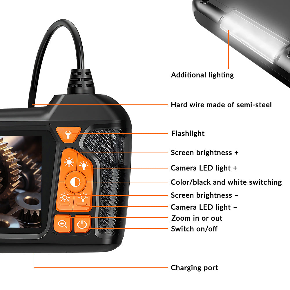 Endoscope Camera with 5.5mm, 1080P HD 5.5mm Inspection Snake 4.3 - product gallery image 5