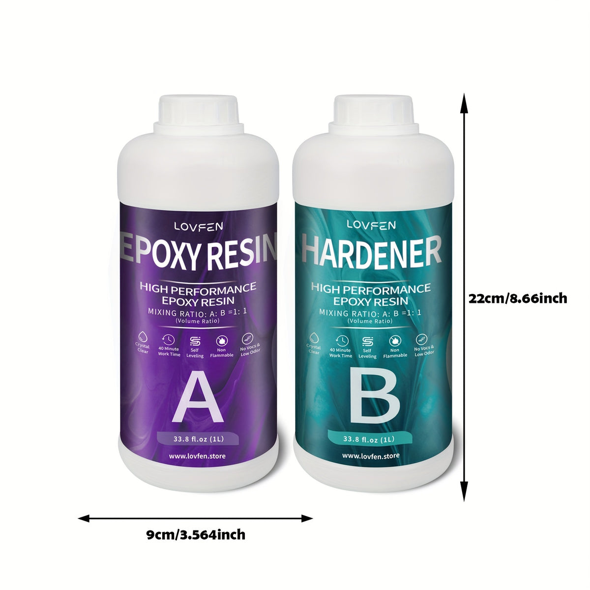 Epoxy Resin with Wood, 2L (1L Resin + 1L Hardener) - product gallery image 2