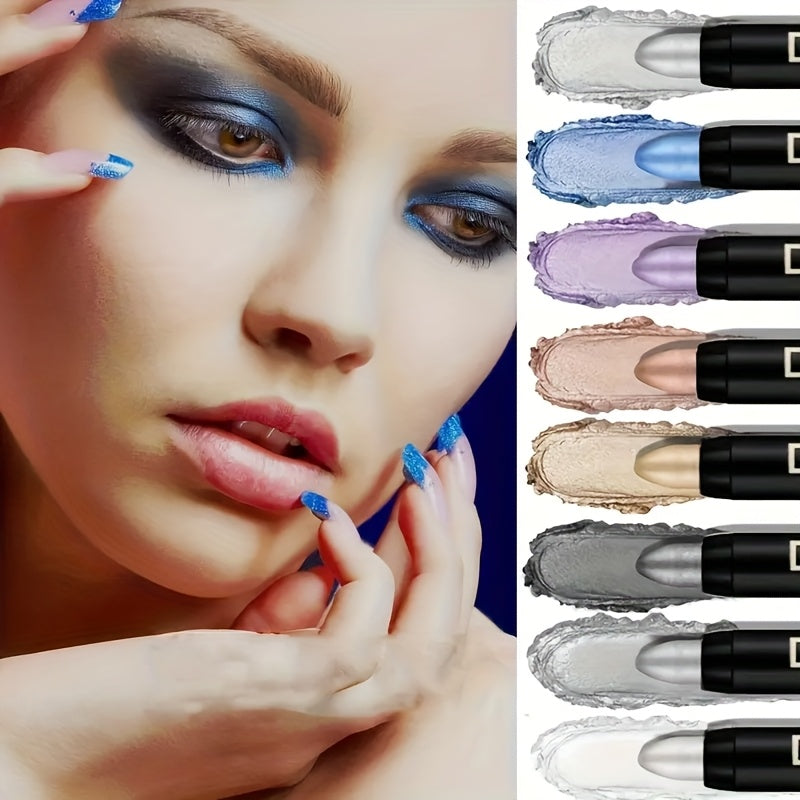 Eye Makeup with 8 Piece, Colourful Shimmer Eyeshadow Pen Piece Glitter - product gallery image 6