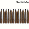 Eyebrow Makeup with Waterproof, 12pcs Micro Fork Pen Waterproof Long-Lasting - 12pcs Light Coffee option