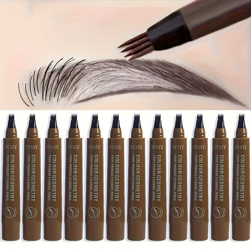 Eyebrow Makeup with Waterproof, 12pcs Micro Fork Pen Waterproof Long-Lasting - product gallery image 2