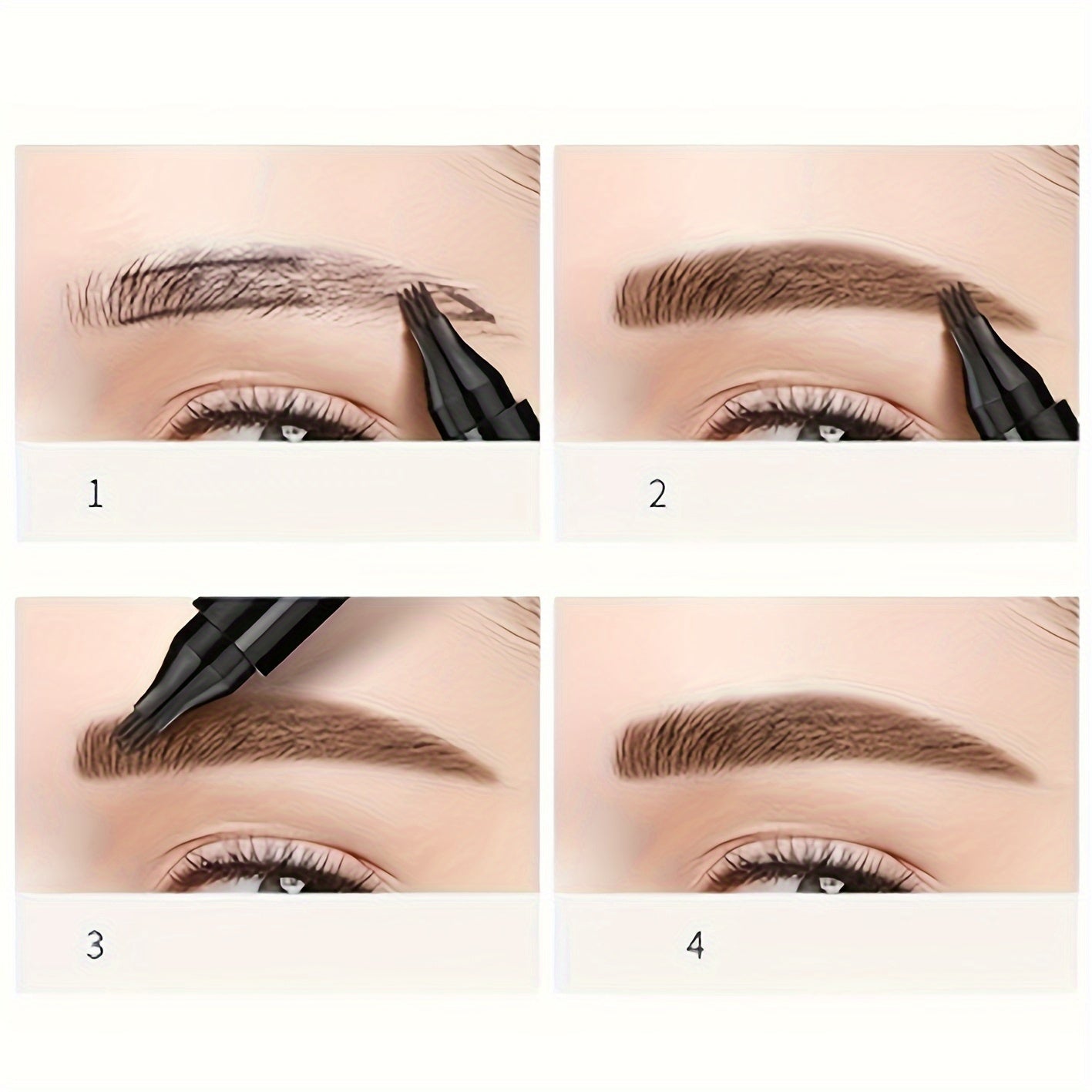 Eyebrow Makeup with Waterproof, 12pcs Micro Fork Pen Waterproof Long-Lasting - product gallery image 4