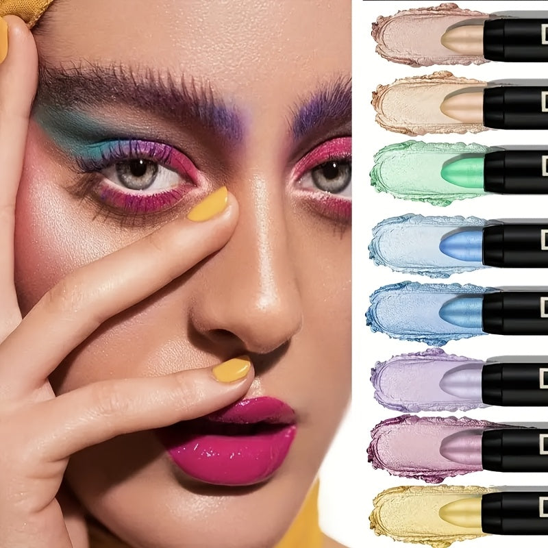 Eyeliner & Eye Makeup Set with 16-Piece Shimmer Eyeshadow Pen Colourful - product gallery image 6