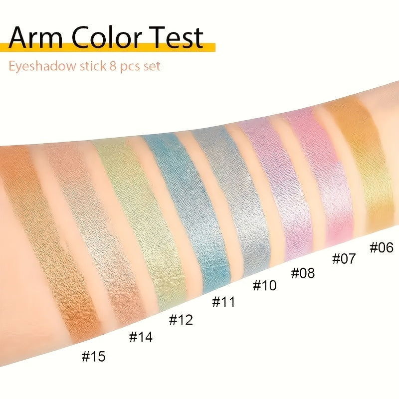 Eyeliner & Eye Makeup Set with 16-Piece Shimmer Eyeshadow Pen Colourful - product gallery image 8