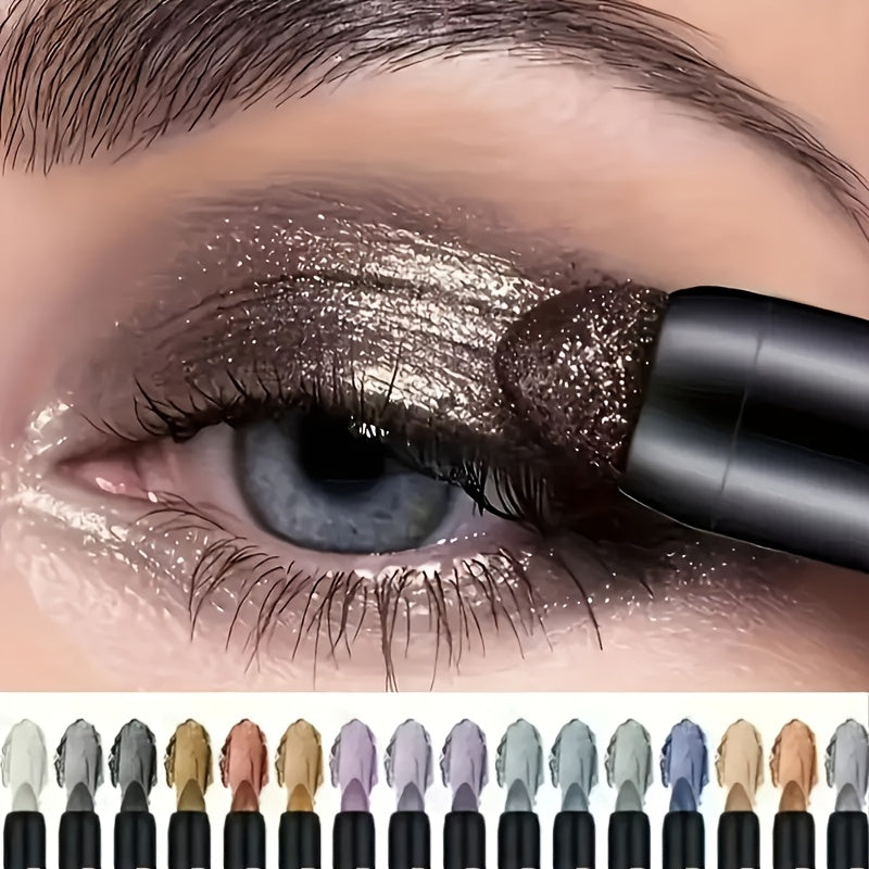 Eyeliner & Eye Makeup Set with 16-Piece Shimmer Eyeshadow Pen Colourful