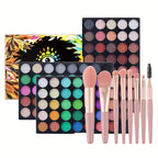 Eyeshadow Palette with Makeup Brushes Pearlescent Matte Multi-Colour