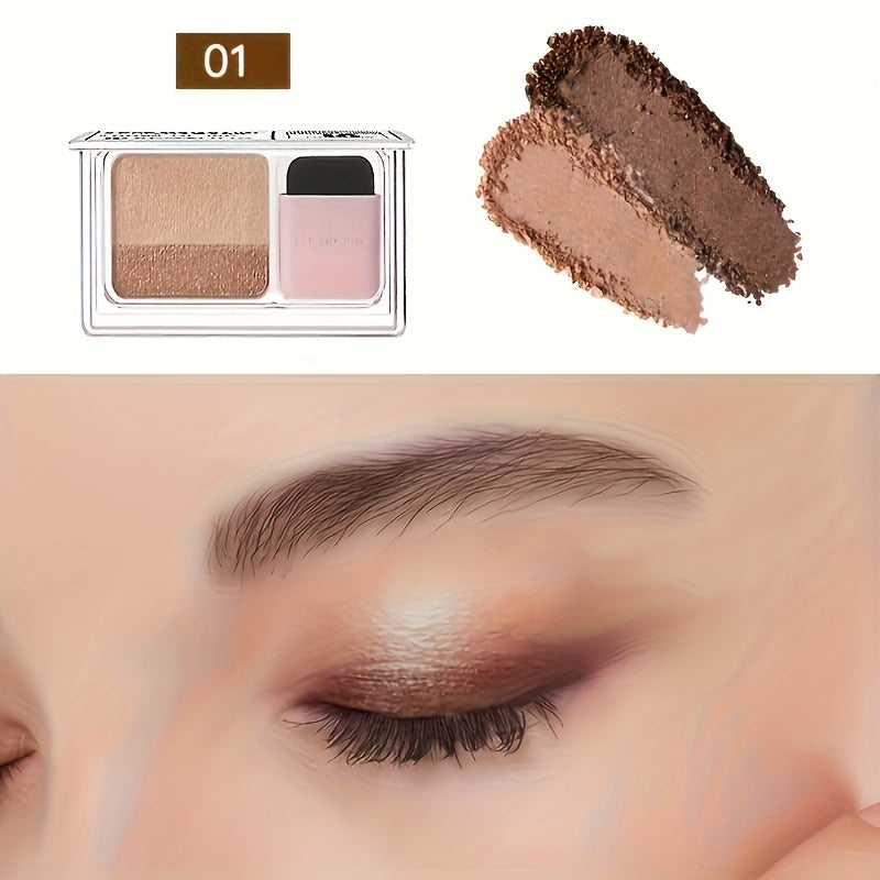 Eyeshadow Palette with Waterproof, Glitter Dual-Tone Brush 5-8 Shades Waterproof - 01 option