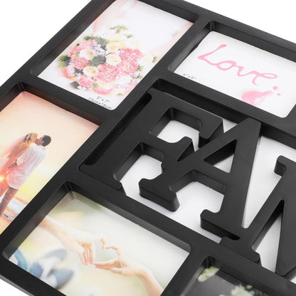 Multi Aperture Photo Picture Frame 74X38cm 3D Wall Mount Memories Picture Frame Multi Picture Frame Collage Aperture Decor for Family Bedroom Kitchen Dining Room