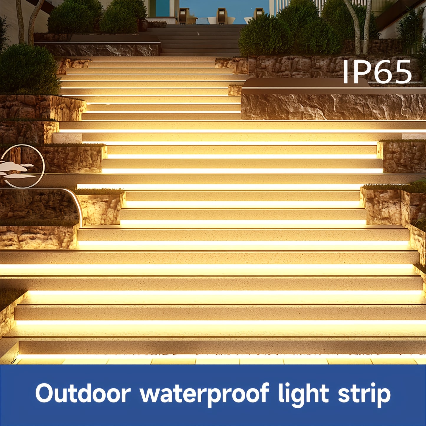 COB LED Strip Lights, 288leds/m Flexible Indoor Lighting Lamp, LED Ribbon Adhesive High Brightness, White Or Warm White for Kitchen, Garden, Home Room Decoration, IP65 with UK Power Plug And Switch