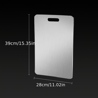 Stainless Steel Chopping Board - 15* 11-inch Anti-slip Kitchen Chopping Board, 13* 9-inch Cutting Board. Safe to Use, Scratch-resistant, Easy to Clean, Durable And Hygienic. Suitable for Meat, Vegetables And Fruits