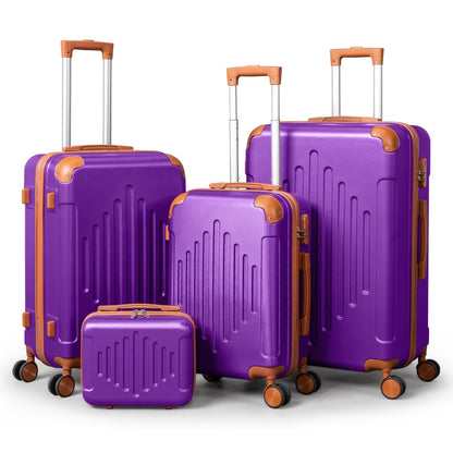 Hard Shell Luggage Set 3 4 5 Piece ABS Suitcase Set with 360° Spinner Wheels Expandable Lightweight Hardside 12 16 20 24 28 Inch 7 Colour Combinations UK
