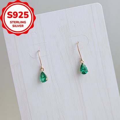 Handmade Earrings, Anti-Allergic, S925 Silver, French Palace Noble, Easy, Light Luxury, Classic, Water Drop, Temperament, Versatile Ear Hooks