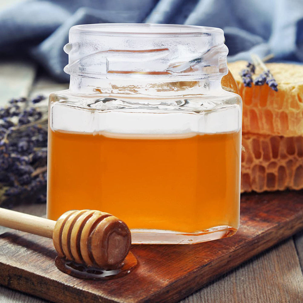 20 Pack Glass Jars With Lids, 45ML Mini Jars With Golden Lids Honey Spice Herb Jam Bottles Round Glass Jam Jars For Spices, Herbs, Jams, Crafts, Wedding Party Favors, Decor