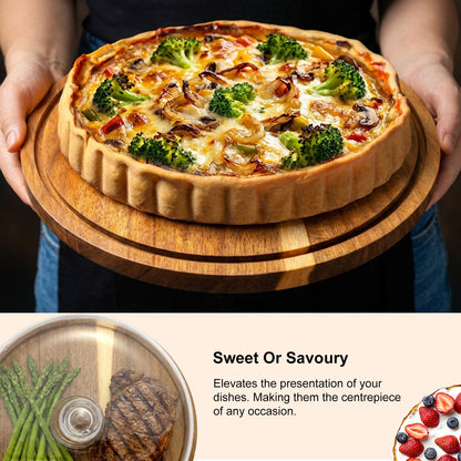 Cake stand with dome lid, 10-inch cake stand, suitable for cakes, pastries, and cheese trays.