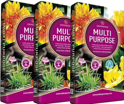 Growmoor Multi-Purpose Compost 5L – Versatile Potting & Planting Compost for Indoor Plants, Outdoor Pots, Hanging Baskets, Containers & General Garden Use
