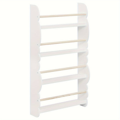 1pc Bookshelf Ledge | Book Organizer with Bookshelves, Pine E1 MDF, Green, Cubby Shelf, Freestanding, Suitable for Various Room Types