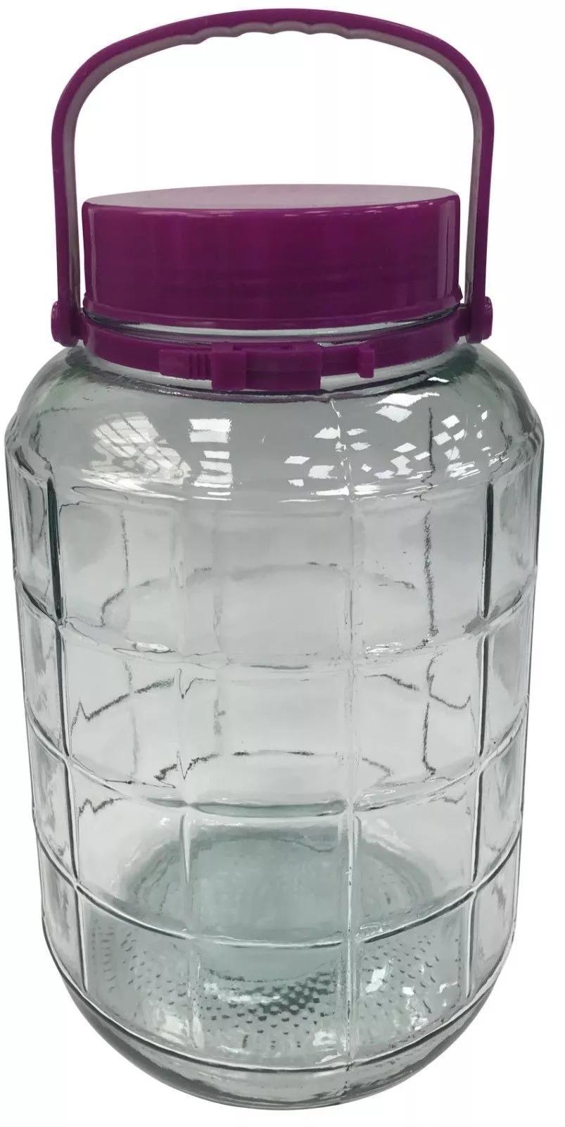 ATEK Clear Glass jar, 5L, 8L, 10L Premium Quality Transparent Pickle jar Food storage Container Airtight Slead Jars Kitchen Glass Food Container with Lid Pantry Glass Jar Preserving Jars Large Glass Canister