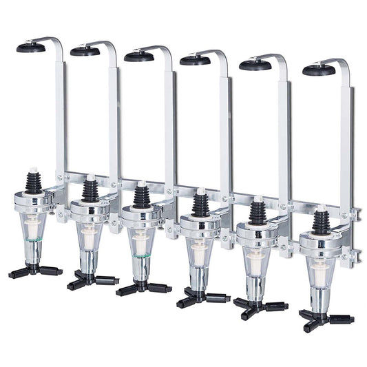 4/6 Bottle Optics for Spirits Bar Butler Wall Mounted Bottle Bracket Upside Down Drink Dispenser Stand Rack for Home Pub or Kitchen Bar, 30ml Optic Spirit Barware Set