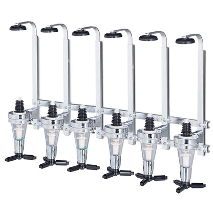 4/6 Bottle Optics for Spirits Bar Butler Wall Mounted Bottle Bracket Upside Down Drink Dispenser Stand Rack for Home Pub or Kitchen Bar, 30ml Optic Spirit Barware Set
