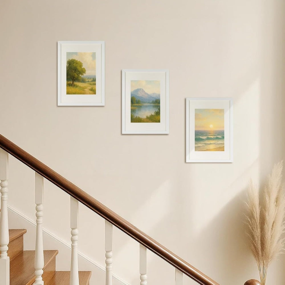 3 Pack A3 Photo Frame 29.7 x 42cm Black/White Picture Frame Wall & Tabletop Frames, Portrait or Landscape Display for Posters, Prints & Certificates