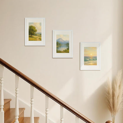 3 Pack A3 Photo Frame 29.7 x 42cm Black/White Picture Frame Wall & Tabletop Frames, Portrait or Landscape Display for Posters, Prints & Certificates