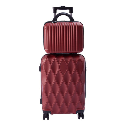 Luggage Sets of 2 Piece, Suitcase Set, Cabin Suitcase with Wheels, Hand Luggage Suitcase and Toiletry Bag with Beauty Case, 20''+14'' Inch