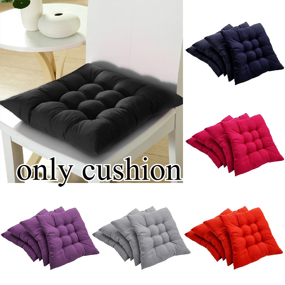 4pcs Solid-Color Office Cushion Supports The Cushion to Relieve The Discomfort of Prolonged Sitting