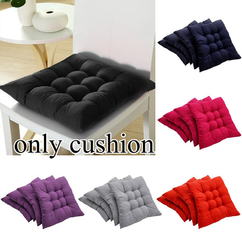 4pcs Solid-Color Office Cushion Supports The Cushion to Relieve The Discomfort of Prolonged Sitting