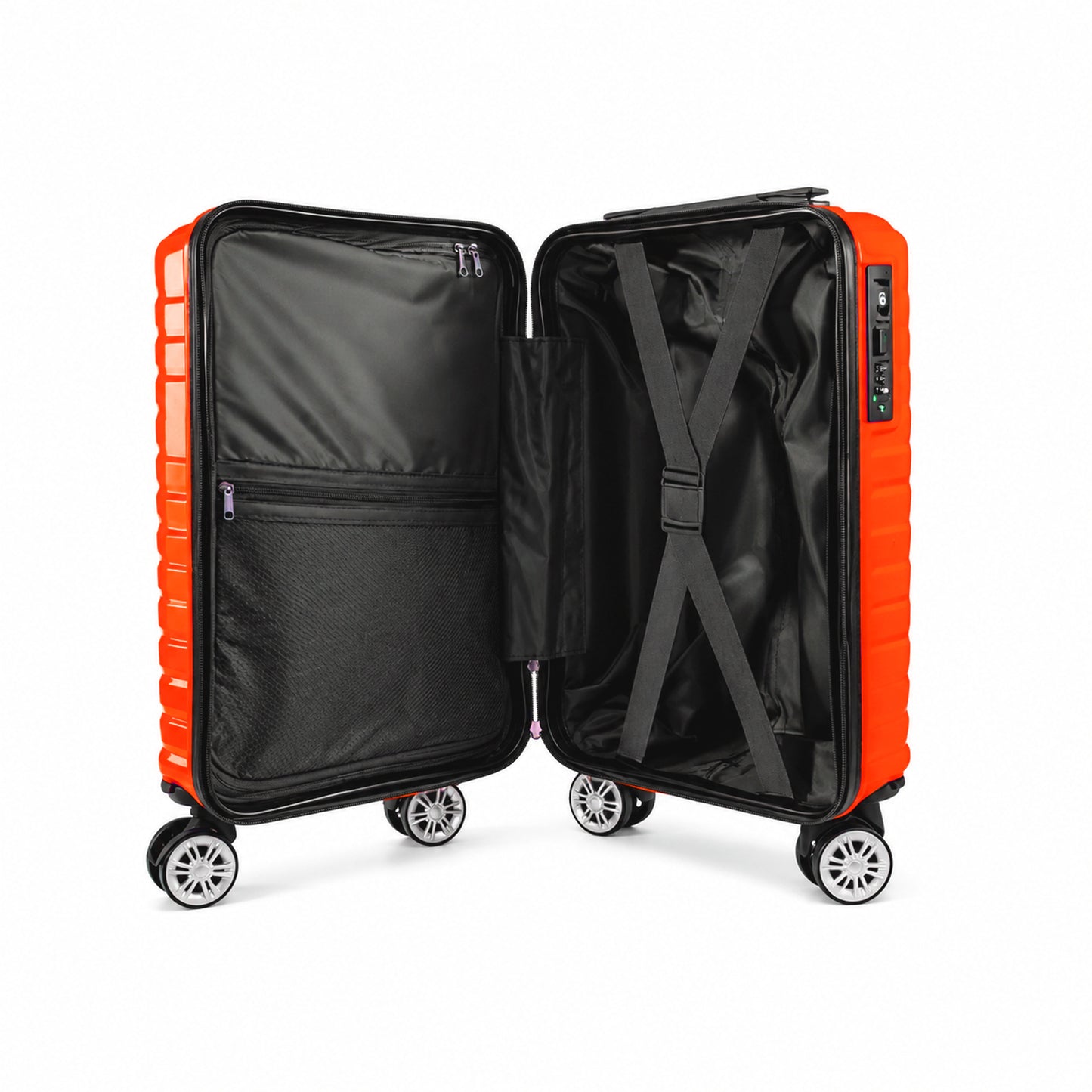 Direct Luggage Underseat Cabin Case 40 x 25 x 20 cm RyanAir Approved Size with Combination Lock and Detachable 360° Wheels T-HC-US-1627