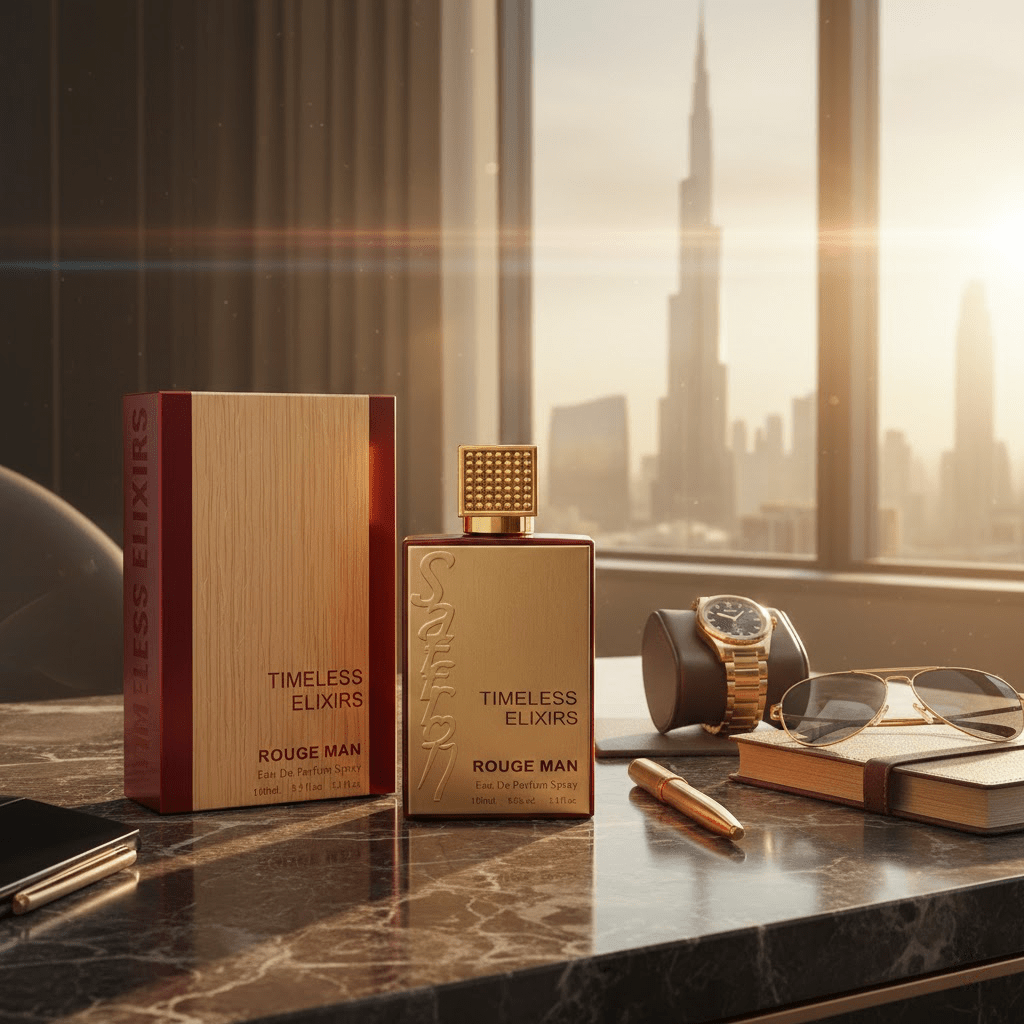 [Luxury Arabian Inspired Woody Gentlemen Fragrance for Men] - Timeless Elixirs Rouge Man 100ml EDT Long Lasting Men'S Perfume To Attract Women – - Sophisticated and Long-Lasting Men'S Fragrance Spray Natural Scent - Excellent Value Modern Masculine Fragra