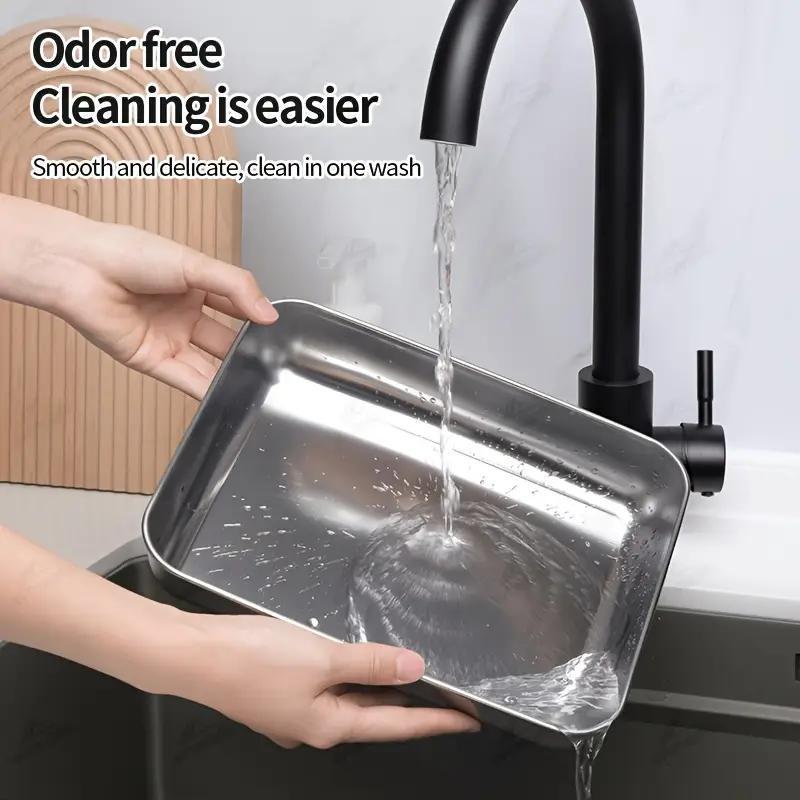 3/5/6 pcs Stainless Steel Food Storage Containers, Stackable with Sealed Lids, Flip Top, Square Shape, for Salad, Fruit, Food Storage, Kitchen Organization, Refrigerator Freshness, Freezer Safe, Multi-purpose Meal Prep