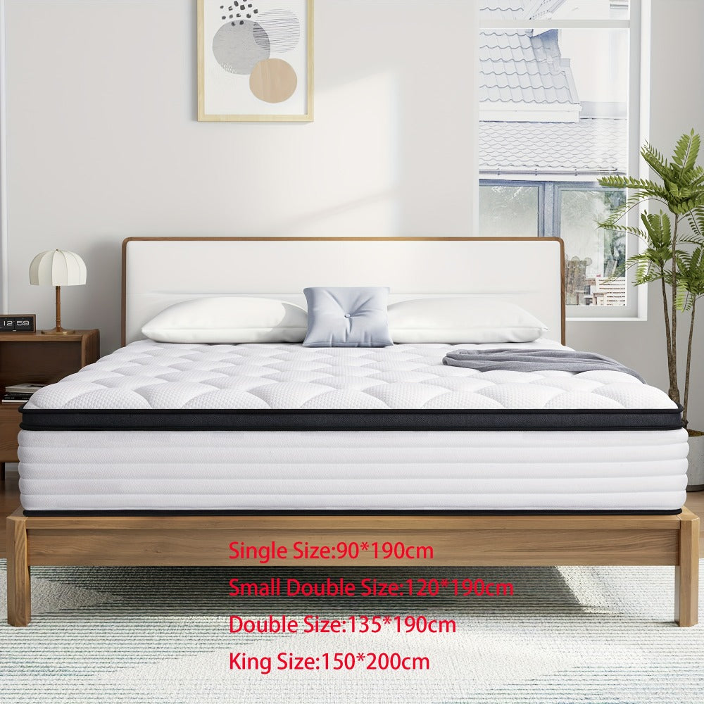 Memory Foam Hybrid Mattress with Pocket Springs – 22cm & 25cm, No-Noise Innerspring, Cooling Comfort, Mattress in a Box, Single, Small Double, Double & King