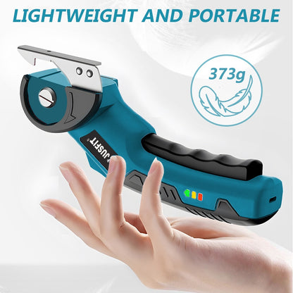 Electric Scissors Cordless Rechargeable USB Fabric Scissors with Safety Lock for Sewing Crafting Leather Carpet Cardboard DIY Garden