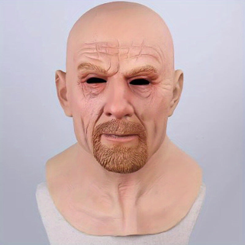 Halloween Realistic Old for Man Masks Latex Cosplay Party Full Face Mask Headgear for Adult