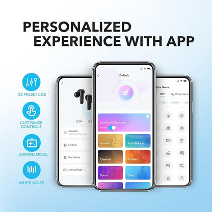soundcore by Anker P20i True Wireless Earbuds, 10mm Drivers with Big Bass, Bluetooth 5.3, 30H Long Playtime, IPX5 Water-Resistant, 2 Mics for AI Clear Calls, 22 Preset EQs